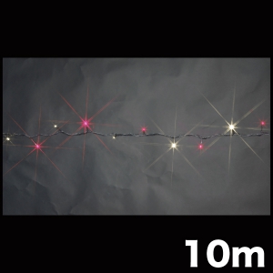 ジェフコム LEDストリングライトセット 長さ10m 白・ピンク LEDストリングライトセット 長さ10m 白・ピンク STM-ASET-10WP