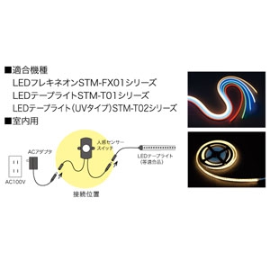 ジェフコム 延長コード LEDフレキネオン・テープライト用 長さ3m 延長コード LEDフレキネオン・テープライト用 長さ3m STM-TFX-L03 画像2