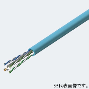 関西通信電線 ツイストペアケーブル Cat6A 10GBASE-T対応 200m巻 パステルブルー EM-UTP-C6A