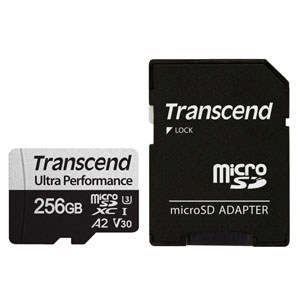 トランセンド microSDXCカード 256GB UHS-&#8544; U3 V30 A2 アダプタ付 TS256GUSD340S