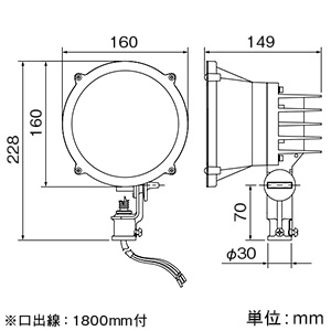 岩崎電気 小形LED投光器 《LEDioc FLOOD POP》 丸形タイプ 狭角 電球色 オフホワイト 小形LED投光器 《LEDioc FLOOD POP》 丸形タイプ 狭角 電球色 オフホワイト E30011N/LSAN9/W 画像3