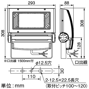 岩崎電気 LED投光器 《LEDioc FLOOD NEO》 130クラス 超広角タイプ 昼白色 ホワイト LED投光器 《LEDioc FLOOD NEO》 130クラス 超広角タイプ 昼白色 ホワイト ECF1391N/SAN8/W 画像3