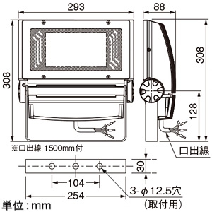 岩崎電気 LED投光器 《LEDioc FLOOD NEO》 150クラス 超広角タイプ 昼白色 ダークグレイ LED投光器 《LEDioc FLOOD NEO》 150クラス 超広角タイプ 昼白色 ダークグレイ ECF1591N/SAN2/DG 画像3