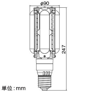 岩崎電気 【生産完了品】LED電球 《LEDioc LEDライトバルブ》 56W 水銀ランプ200W相当 昼白色 E39口金 LED電球 《LEDioc LEDライトバルブ》 56W 水銀ランプ200W相当 昼白色 E39口金 LDTS56N-G-E39 画像3