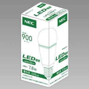 NEC LED電球 一般電球形60W相当 昼白色 E26口金 密閉器具・断熱材施工対応 LED電球 一般電球形60W相当 昼白色 E26口金 密閉器具・断熱材施工対応 LDA8N-G/S-キキ