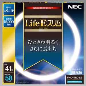 NEC 【生産完了品】環形蛍光灯 《Life Eスリム》 高周波点灯専用 41W形 昼光色 FHC41ED-LE