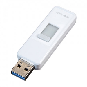 サンワサプライ 【生産完了品】USB3.2 Gen1 メモリ(16GB・スライドコネクタ・ホワイト) UFD-3SLM16GW