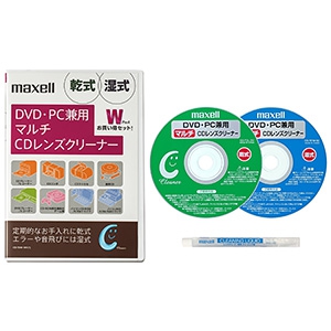 マクセル 【生産完了品】マルチCDレンズクリーナー 湿式・乾式Wパック DVD・PC兼用 CD-TDW-WP(T)