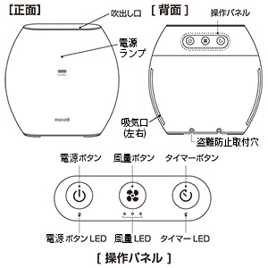 マクセル 【生産完了品】オゾン除菌消臭器 《オゾネオエアロ》 〜20畳 ホワイト オゾン除菌消臭器 《オゾネオエアロ》 〜20畳 ホワイト MXAP-AE270 WH 画像2