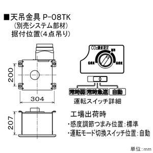 三菱 CO2センサー搭載ダクト用換気扇 風圧式 インテリア格子タイプ 居間・事務所・店舗用 羽根径18cm 接続パイプφ150mm 24時間換気機能付 CO2センサー搭載ダクト用換気扇 風圧式 インテリア格子タイプ 居間・事務所・店舗用 羽根径18cm 接続パイプφ150mm 24時間換気機能付 VD-18ZAGVX5-C 画像3