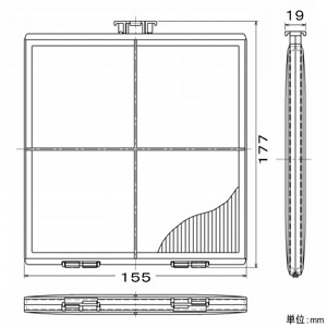 三菱 給気清浄フィルター フィルターボックス付 給気清浄フィルター フィルターボックス付 P-13GXKB 画像2