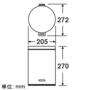 テラモト ペダルボックス 静音タイプ 容量5L ステン ペダルボックス 静音タイプ 容量5L ステン DS-238-705-0 画像2