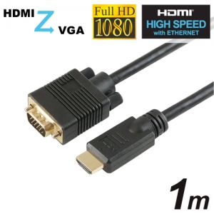 ホーリック 【生産完了品】HDMI→VGA変換ケーブル 1.0m HDMI to VGA HDMI→VGA変換ケーブル 1.0m HDMI to VGA HDVG10-155BK