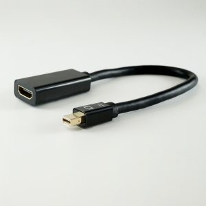ホーリック Mini Displayport-HDMI変換アダプタ 10cm Mini Displayport-HDMI変換アダプタ 10cm MDPHDF01-178BK 画像2