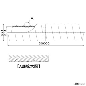 パナソニック 断熱チューブ 呼び径φ50mm 長さ30m 断熱チューブ 呼び径φ50mm 長さ30m FY-KXH230 画像2