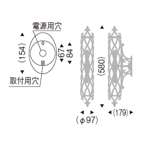 遠藤照明 《Abita Style》 ブラケットライト ランプ別売 《Abita Style》 ブラケットライト ランプ別売 XRB1061XB 画像3