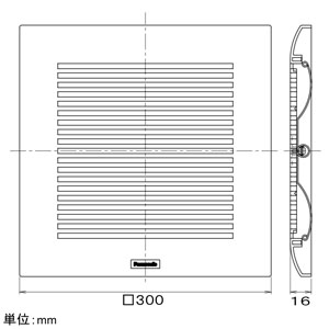 パナソニック 専用ルーバー 25タイプ用 天井埋込形換気扇用 角形・格子タイプ ホワイト 専用ルーバー 25タイプ用 天井埋込形換気扇用 角形・格子タイプ ホワイト FY-25L63 画像2