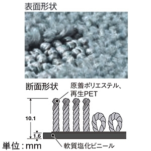 テラモト 雨天用マット 《エコレイン》 450×750mm 雨天用マット 《エコレイン》 450×750mm MR-026-120-1 画像2