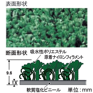 テラモト 【生産完了品】雨天用マット 《テラレイン》 900×1500mm 茶 雨天用マット 《テラレイン》 900×1500mm 茶 MR-027-146-4 画像2