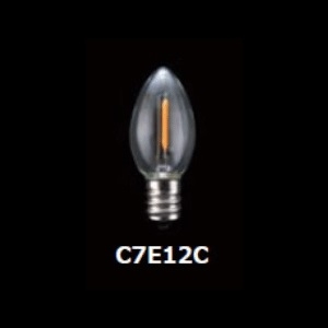 東西電気産業 【ケース販売特価 25個セット】C7形フィラメントLED E12 クリア C7形フィラメントLED E12 クリア TZC7E12C-0.2-110/21_set