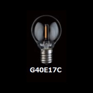 東西電気産業 【ケース販売特価 25個セット】G40形フィラメントLED E17 クリア G40形フィラメントLED E17 クリア TZG40E17C-0.8-110/21_set