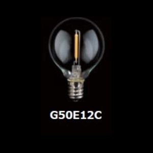 東西電気産業 【ケース販売特価 25個セット】G50形フィラメントLED E12 クリア G50形フィラメントLED E12 クリア TZG50E12C-0.8-110/21_set