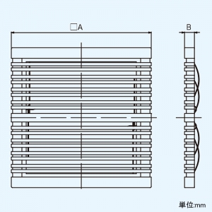 東芝 純和風格子 木目調 ダクト用換気扇別売ルーバー 羽根径18cmタイプ 純和風格子 木目調 ダクト用換気扇別売ルーバー 羽根径18cmタイプ DV-X18W(T) 画像2