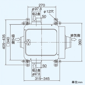 日本キヤリア(東芝) ダクト用換気扇 天井埋込形 中間取付タイプ 2〜3部屋用 サニタリー用 シロッコファン 薄形本体 接続ダクトφ100mm ダクト用換気扇 天井埋込形 中間取付タイプ 2〜3部屋用 サニタリー用 シロッコファン 薄形本体 接続ダクトφ100mm DVC-18T1 画像3