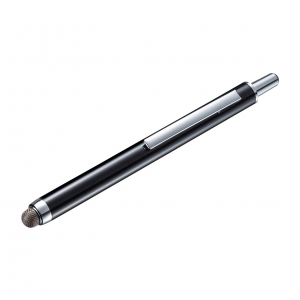 サンワサプライ 導電繊維タッチペン(ブラック・ノック式) 導電繊維タッチペン(ブラック・ノック式) PDA-PEN52BK