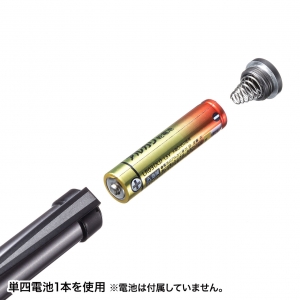 サンワサプライ 電池式タッチペン(ブラック) 電池式タッチペン(ブラック) PDA-PEN48BK 画像3
