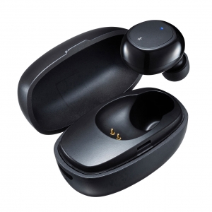 サンワサプライ 超小型Bluetooth片耳ヘッドセット(充電ケース付き) 超小型Bluetooth片耳ヘッドセット(充電ケース付き) MM-BTMH52BK