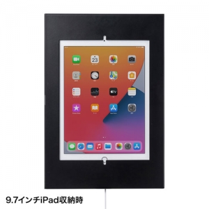 サンワサプライ 高さ可変機能・セキュリティボックス付きiPadスタンド 高さ可変機能・セキュリティボックス付きiPadスタンド CR-LASTIP32 画像3