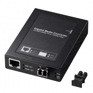 サンワサプライ 光メディアコンバータ(ギガビット、シングルモード) 光メディアコンバータ(ギガビット、シングルモード) LAN-EC212RL10