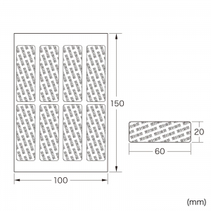 サンワサプライ 【生産完了品】糊残し無しセキュリティシール(8面付) 透明 糊残し無しセキュリティシール(8面付) 透明 LB-SL10 画像2