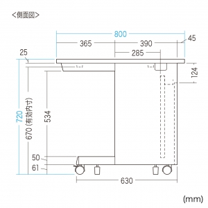 サンワサプライ 【生産完了品】パーソナルデスク(ブラック) パーソナルデスク(ブラック) EBD-16080BK 画像2