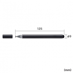 サンワサプライ ディスク式&導電繊維タッチペン(ブラック) ディスク式&導電繊維タッチペン(ブラック) PDA-PEN50BK 画像2