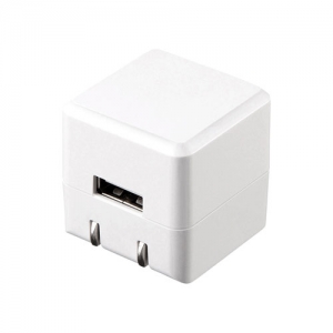 サンワサプライ キューブ型USB充電器(1A・高耐久タイプ・ホワイト) キューブ型USB充電器(1A・高耐久タイプ・ホワイト) ACA-IP70W