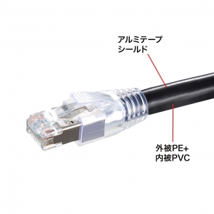 サンワサプライ カテゴリ6A屋外用LANケーブル カテゴリ6A屋外用LANケーブル KB-T6AAD-30BK 画像2