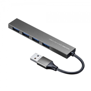 サンワサプライ 【生産完了品】USB3.2 Gen1 4ポート スリムハブ USB-3H423S