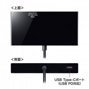 サンワサプライ USB Type-Cモバイルドッキングステーション USB Type-Cモバイルドッキングステーション USB-3TCH30BK 画像3