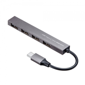 サンワサプライ 【生産完了品】USB Type-C USB2.0 4ポート スリムハブ USB-2TCH23S