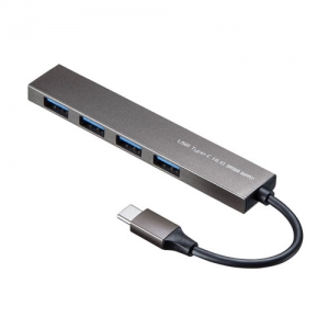 サンワサプライ 【生産完了品】USB Type-C 4ポートスリムハブ USB Type-C 4ポートスリムハブ USB-3TCH25S