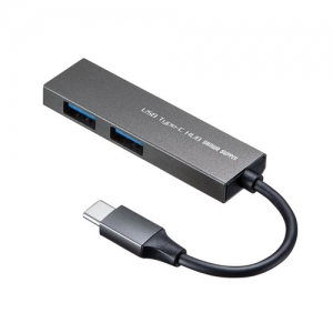 サンワサプライ 【生産完了品】USB Type-C 2ポートスリムハブ USB-3TCH24S