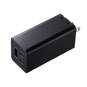 サンワサプライ 【生産完了品】USB Power Delivery対応AC充電器(PD45W・GaN) USB Power Delivery対応AC充電器(PD45W・GaN) ACA-PD73BK