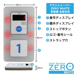 マイコール ゲストレシーバーZERO-WHITE 送信操作機&充電器1台・受信機5台 ホワイト ゲストレシーバーZERO-WHITE 送信操作機&充電器1台・受信機5台 ホワイト GRZst-15W 画像5