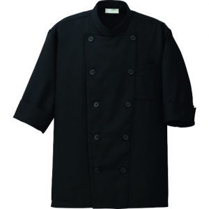 アイトス コックシャツ(男女兼用) ブラック 3L コックシャツ(男女兼用) ブラック 3L AZ8612210103L