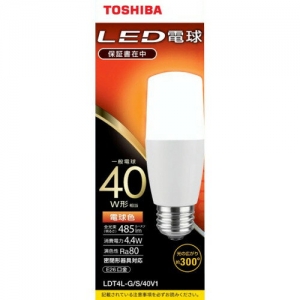 東芝 LED電球 T形 40W相当 電球色 E26 LED電球 T形 40W相当 電球色 E26 LDT4L-G/S/40V1