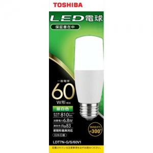 東芝 【ケース販売特価 10個セット】LED電球 T形 60W相当 昼白色 E26 LDT7N-G/S/60V1