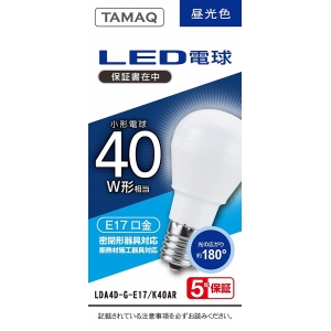 NVCライティングジャパン LED電球 A形 一般電球形 40W相当 昼光色(6500K) E17 LDA4D-G-E17/K40AR