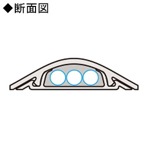 ELECOM 床用モール 幅45mm 長さ1m 木目調 床用モール 幅45mm 長さ1m 木目調 LD-GA1307/WD 画像2